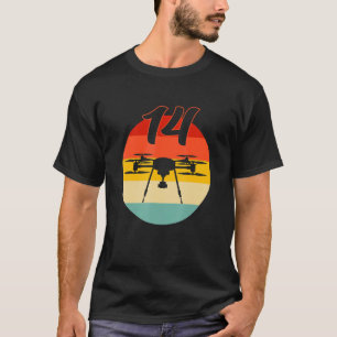T-shirt Drones de contrôle à distance rétro pour 14e anniv