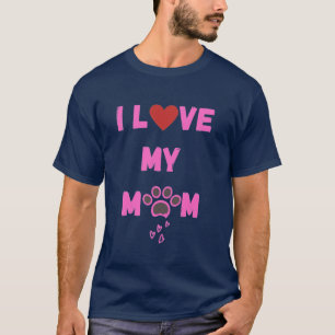 T-shirt DroolingChien Vêtements de chien J'aime ma maman P