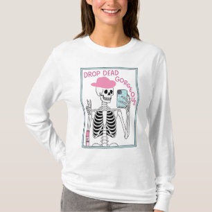 T-shirt Drop Dead Gorgeous Skeleton Design esthétique