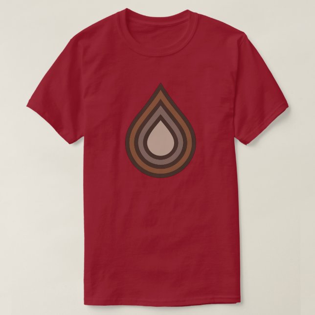 T-shirt Drop Layered Artwork Dark (Design devant)