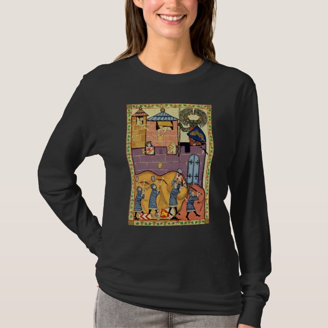 T-shirt Dropping Rocks, Manesse de Codex du XIVe siècle (Devant)