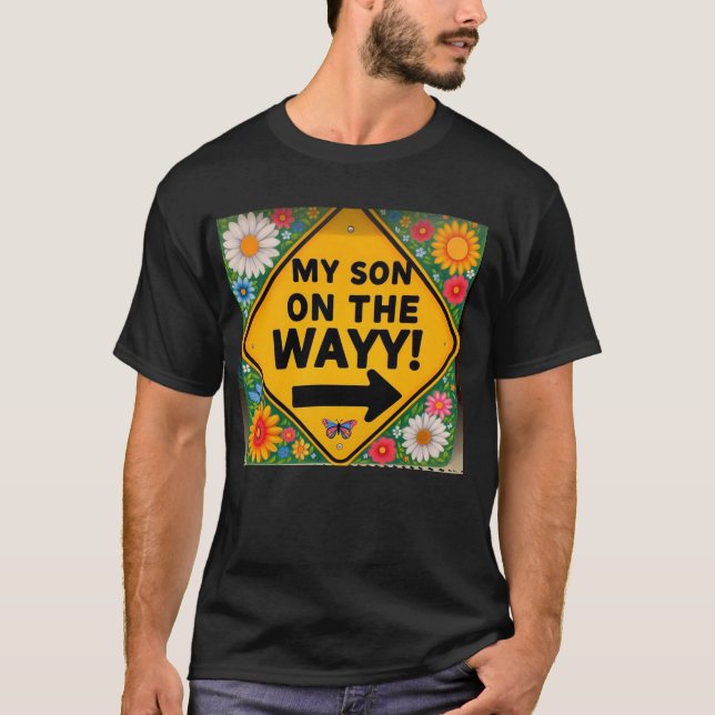 T - Shirt drucken mit Baby auf dem Weg (Vorderseite)