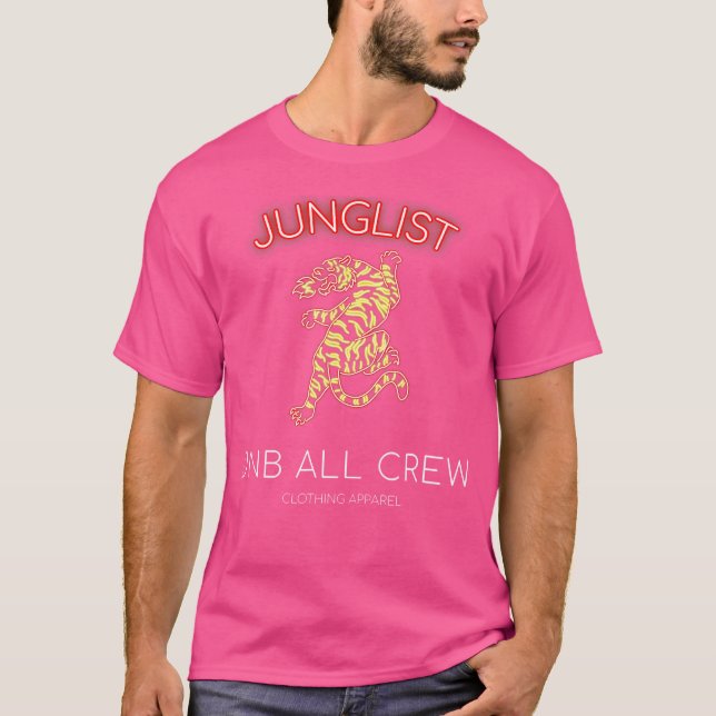 T-shirt Drum 174 Bpm N Basse Musique Liquide Jungle Tiger  (Devant)