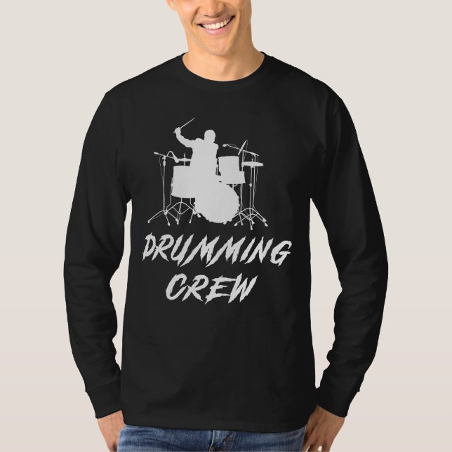 T-shirt Drum Crew Awesome Tee : Beats and Laughter Unite! (Devant)