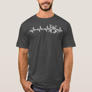 T-shirt Drum Heartbeat Drnuméro Pulse Line Drumming Percus
