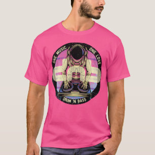 T-shirt Drum N Bass Dnb Astronaut Space Electro Music Drum