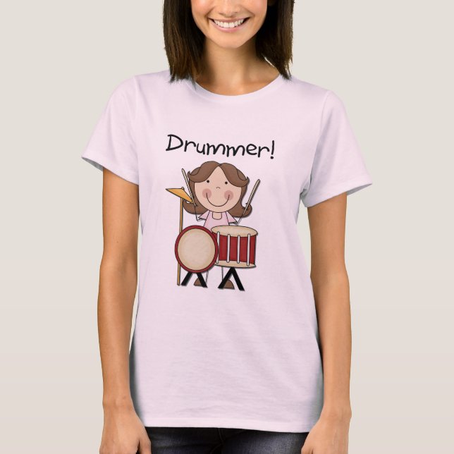 T-shirt Drummer - Chemises et cadeaux féminins (Devant)
