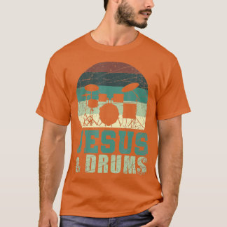 T-shirt Drummer Christian Drums Religieux Joueur Don Jesu