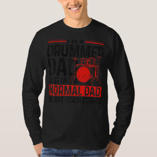 T-shirt Drummer Drum Set Papa Père Papa Papa Papa Papa Pap