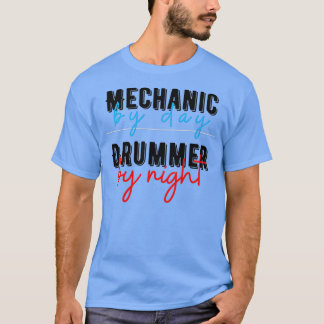 T-shirt Drummer Drummer Cadeaux Mécaniques Cadeaux Musique