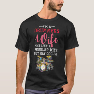 T-shirt Drummer Femmes Cadeau Musique Instrument Drummer