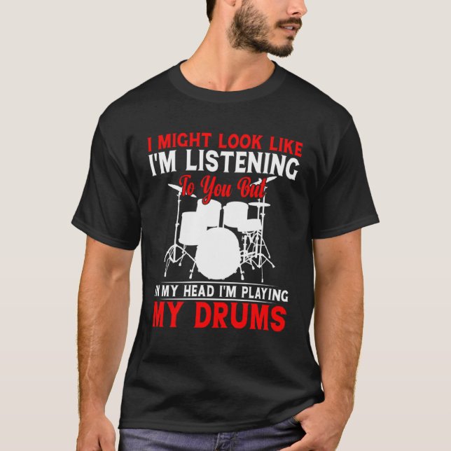 T-shirt Drummer for Men Women Drum Player Percussion (Devant)