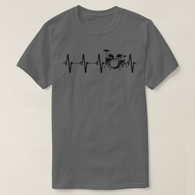T-shirt Drummer Heartbeat Cadeau Best Drum Player Music Te (Design devant)