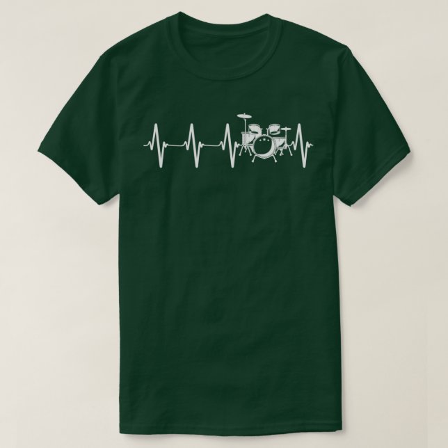 T-shirt Drummer Heartbeat Cadeau Best Drum Player Music Te (Design devant)