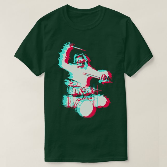 T-shirt Drummer Monster Drum Drum (Design devant)