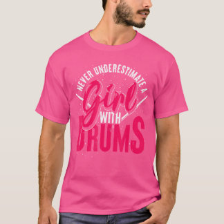 T-shirt Drummer musicienne Filles Idée Cadeau Drums