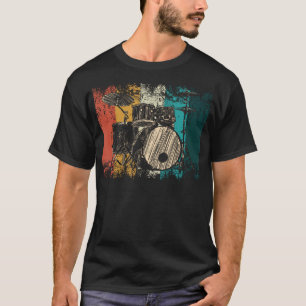 T-shirt Drummer Retro Drumset