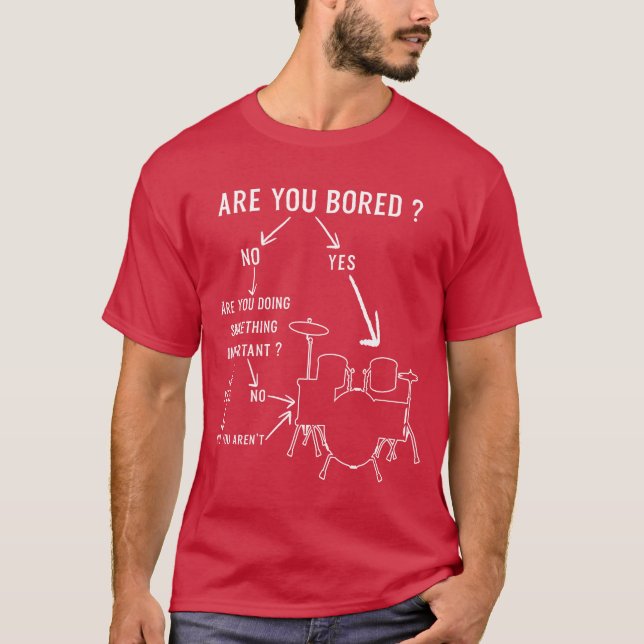 T-shirt drummer tee Drum Sticks Percussion Band music fans (Devant)