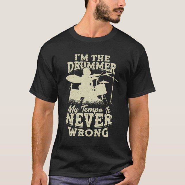 T-shirt Drumming Drummer Percussionist Giant  (Devant)