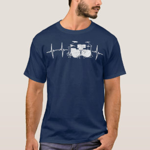 T-shirt Drums Heartbeat Rock Music Lover Gifts Band
