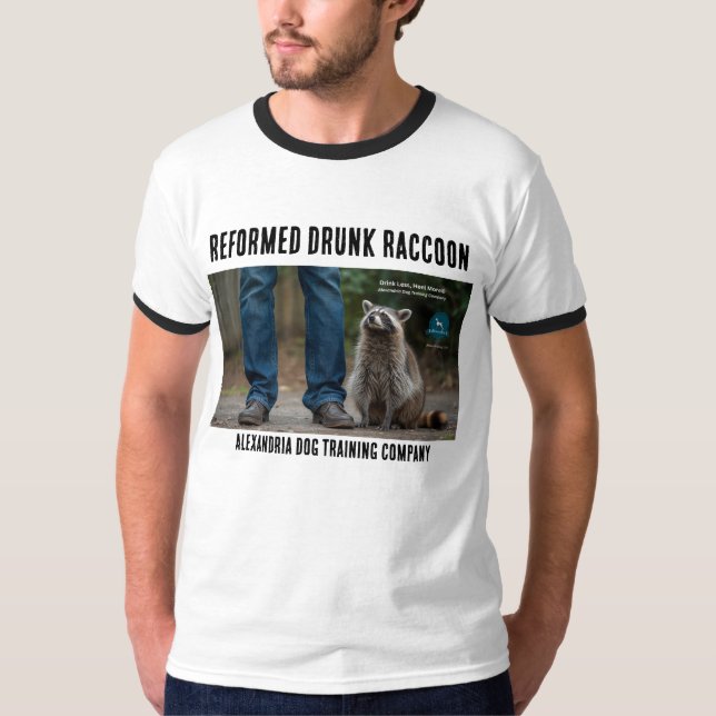 T-shirt Drunk Raccoon  (Devant)