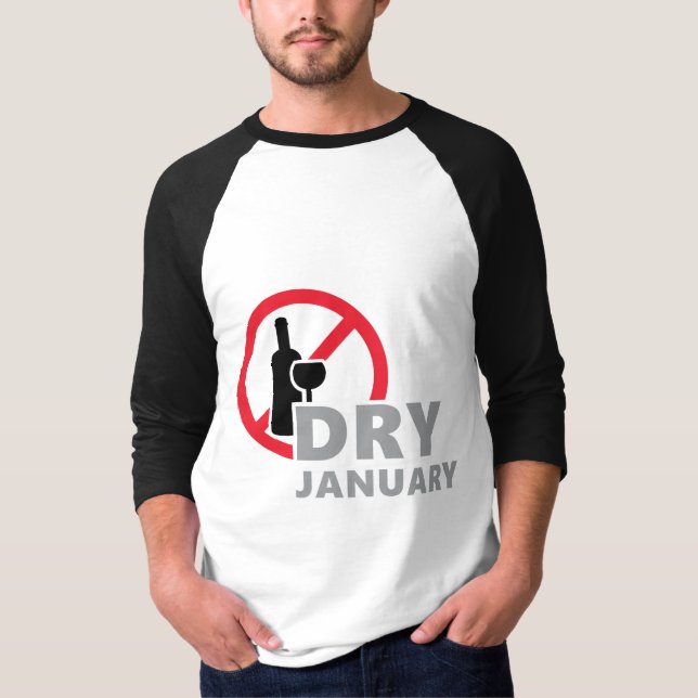 T-shirt Dry january, pas d'alcool pendant un mois  (Devant)