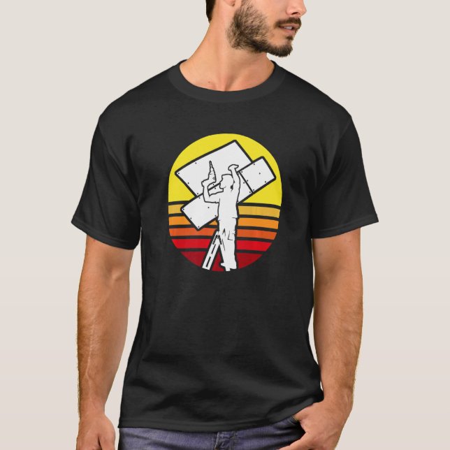 T-shirt Drywall de travail Drywall entrepreneur Drywall Mo (Devant)