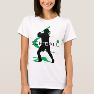 T-shirt du base-ball de pâte lisse de vert du