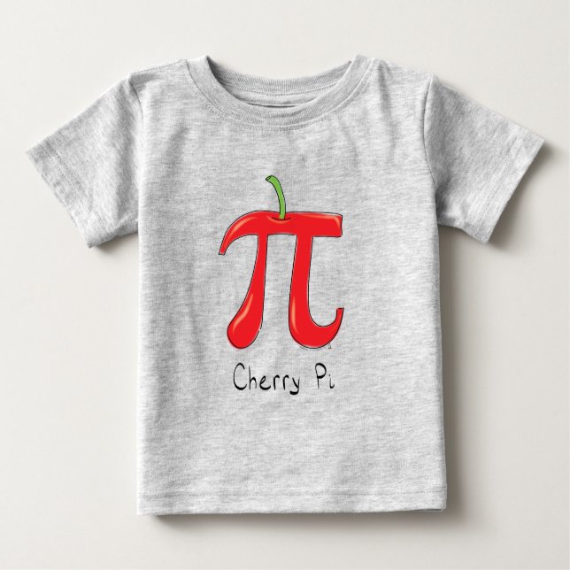 T-shirt du bébé des maths pi de la cerise pi de (Devant)
