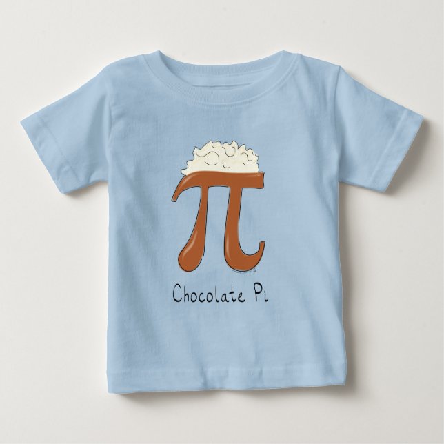 T-shirt du bébé des maths pi du chocolat pi de (Devant)