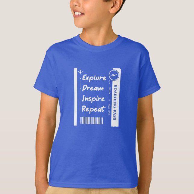 T-shirt du billet de vol de la carte d'embarquemen (Devant)