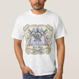 T-shirt du blason de la famille Blue Knight Nom de