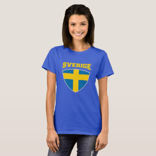 T-shirt du Bouclier Drapeau Suède
