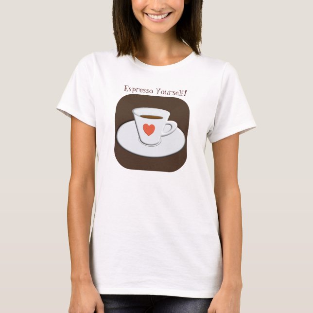 T-shirt du café express vous-même (Devant)