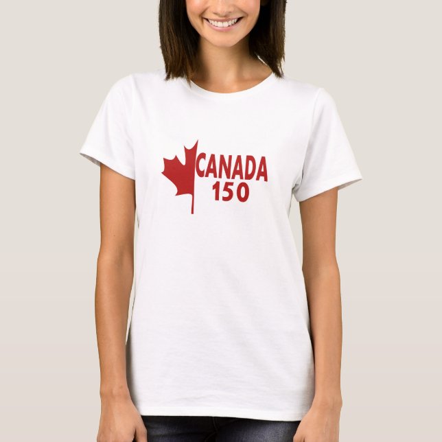 T-shirt du Canada 150 des femmes (blanc sur le (Devant)