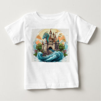 T-shirt du château magique et dragon