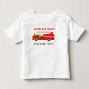 T-shirt du chef d'incendie du camion de pompiers