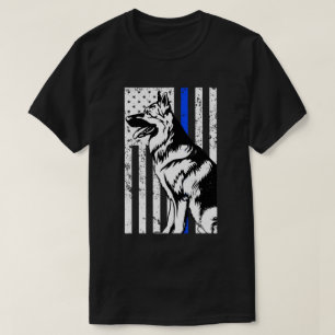 T-shirt du chien K9 de policier des hommes