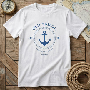 T-shirt du club d'anniversaire du vieux marin