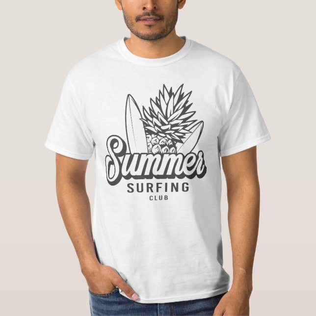 T-shirt du club de surf d'été (Devant)