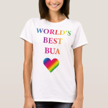 T-Shirt DU COEUR DU MEILLEUR BUA RAINBOW AU MONDE 