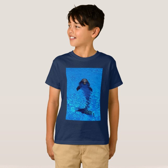 T-shirt du dauphin des enfants (Devant entier)