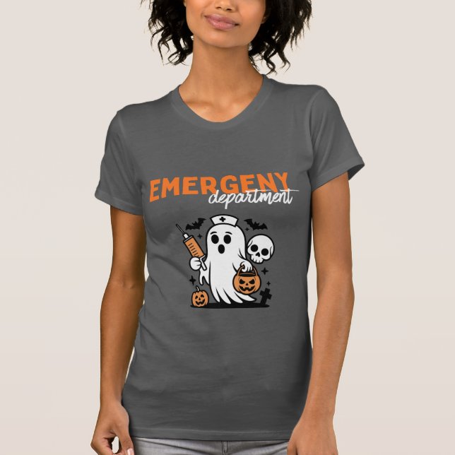T-shirt du Département d'urgence d'Halloween. (Devant)