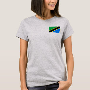 T-shirt du DK de drapeau et de carte de la