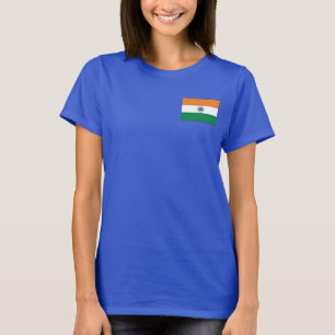 T-shirt du DK de drapeau et de carte de l'Inde
