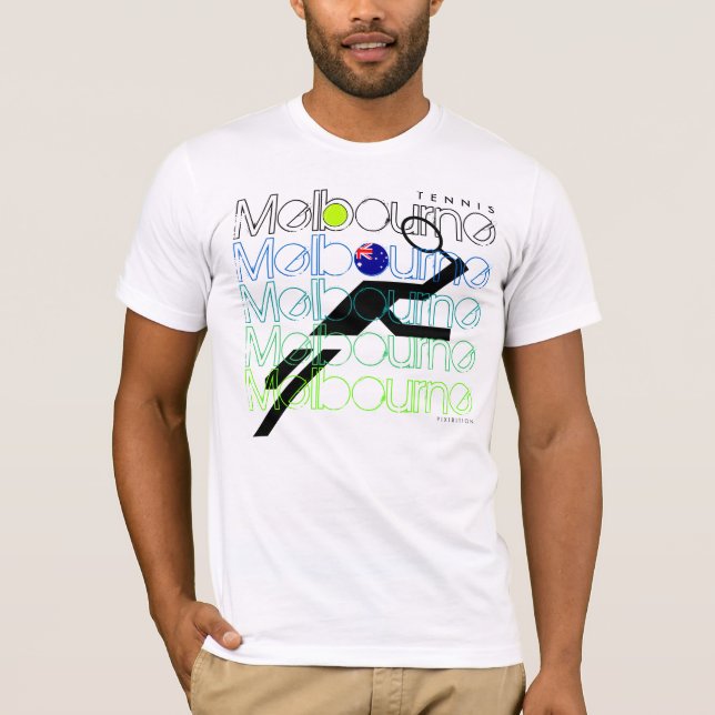 T-shirt du drapeau 2 d'open d'Australie de tennis (Devant)