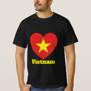 T-shirt du drapeau du coeur du Vietnam