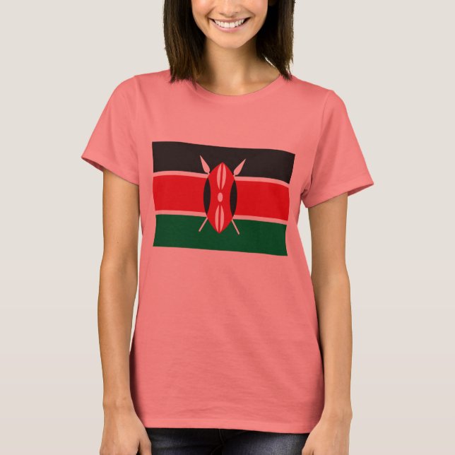 T-shirt du drapeau du Kenya (Devant)