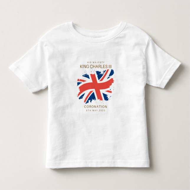 T-shirt du drapeau du roi Charles III Union Jack (Devant)