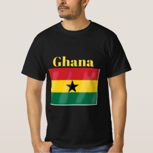T-shirt du drapeau ghanéen